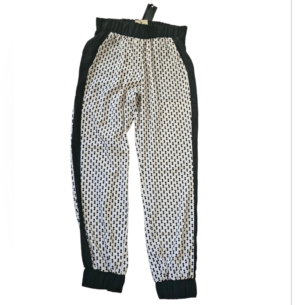 Ro&De Anthropologie Geometric Print Cuffed Hem Casual Pull On Pants Women S NWT